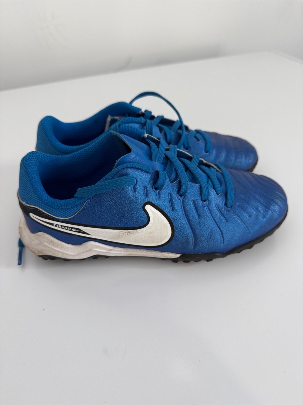 Nike Kids Blue and White Turf Soccer Sneakers